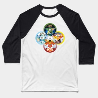 Four Directions Constellation - Twin Cities Tarot Collective Baseball T-Shirt